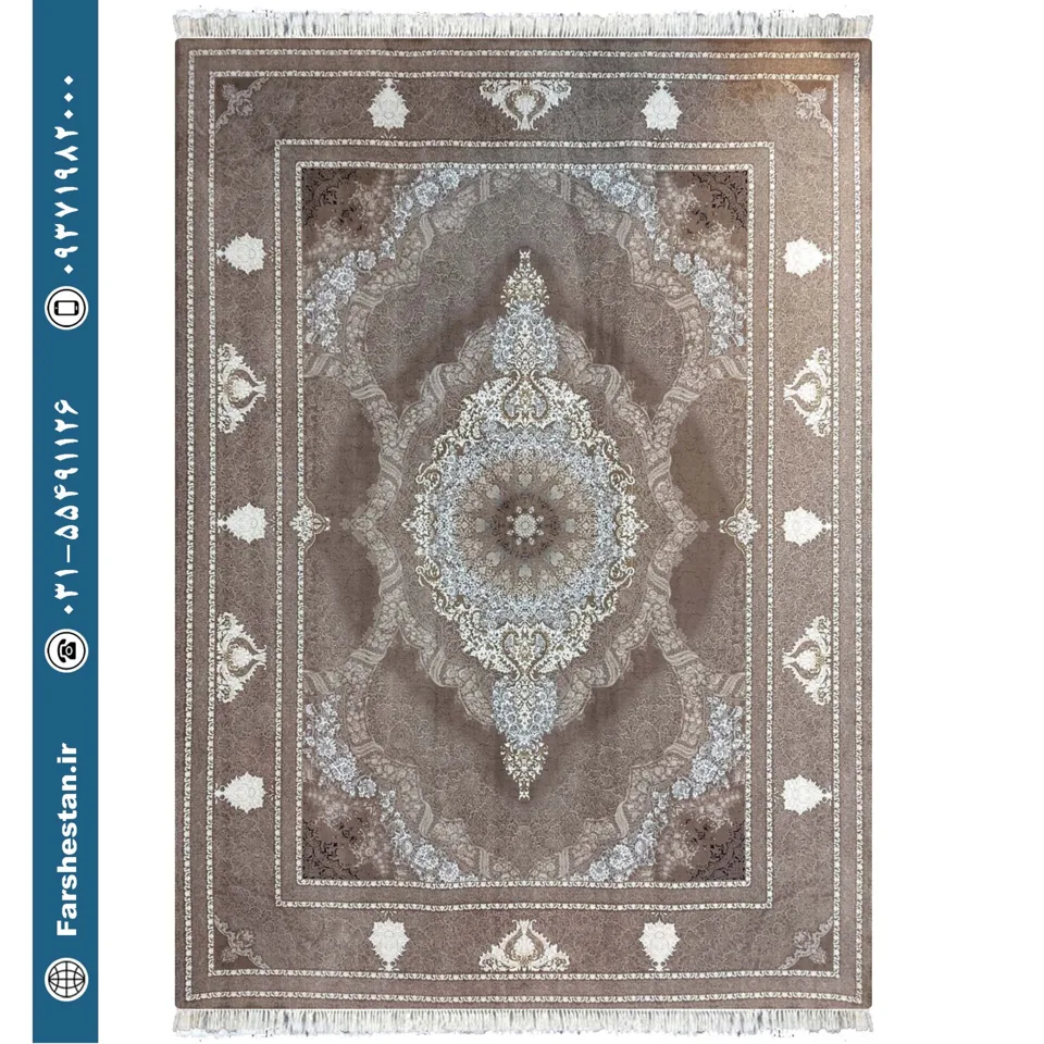 فرش طرح برکه شکلاتی - 1200 شانه تمام آکریلیک