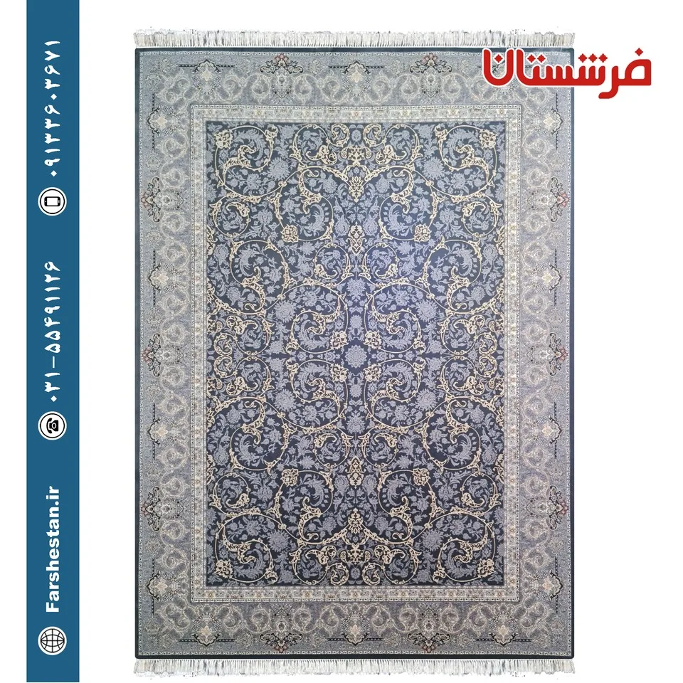 فرش طرح مهربان متالیک طلاکوب 700 شانه تمام آکریلیک