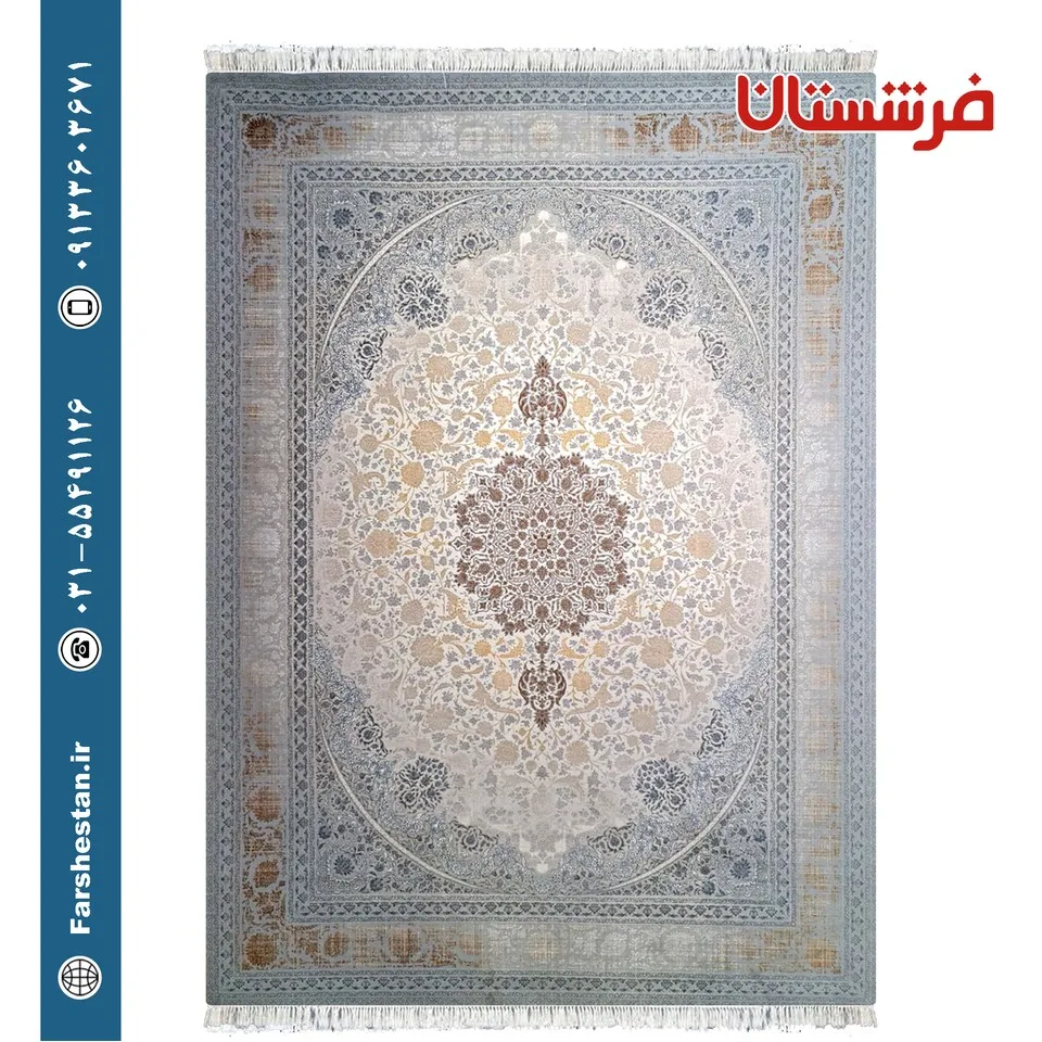 فرش طرح RK وینتیج طلاکوب 700 شانه تمام آکریلیک