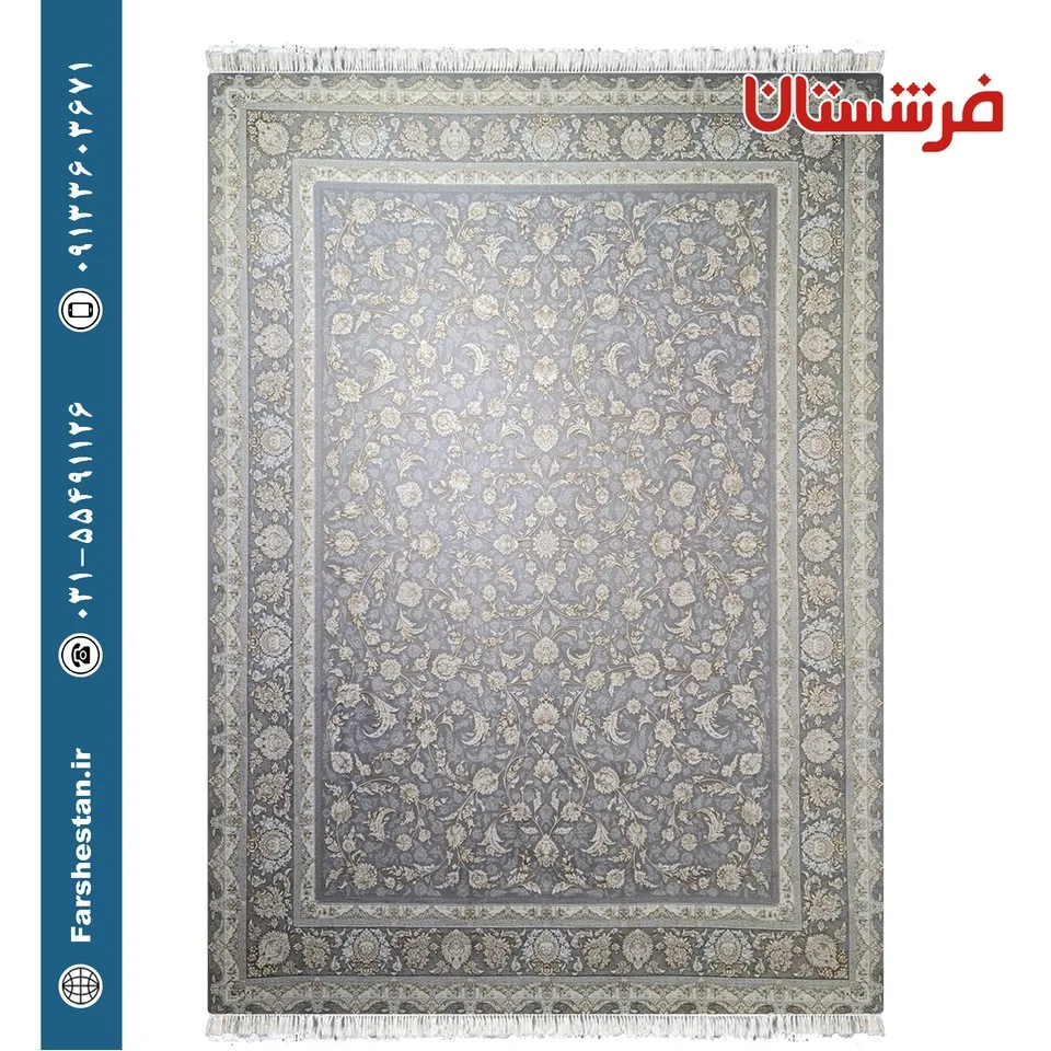 فرش طرح ساواش سیلور لایت 1000شانه برجسته تمام آکریلیک