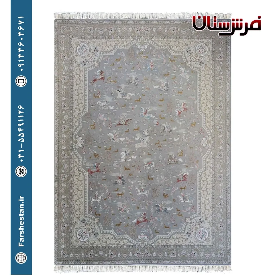 فرش طرح شاهکار فیلی - 1500 شانه تمام آکریلیک