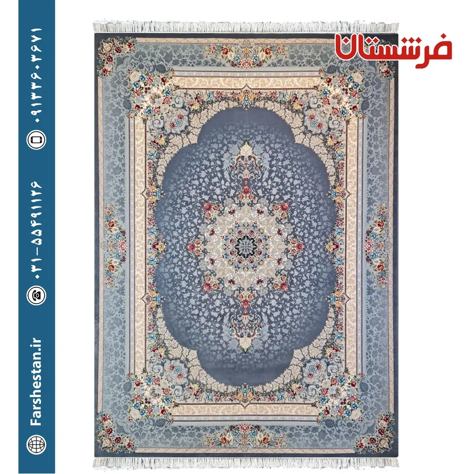 فرش طرح ملیسا دودی 700 شانه تمام آکریلیک