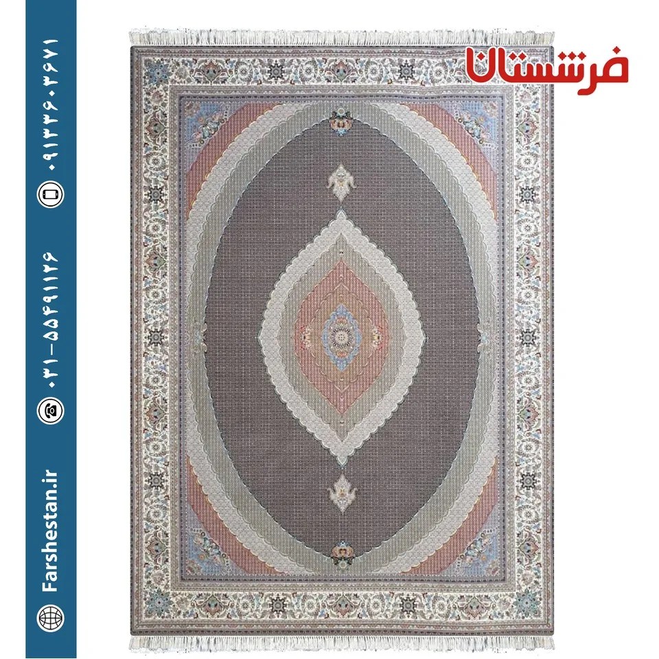 فرش طرح ریزماهی خوی سرمه ای 1200 شانه تمام آکریلیک