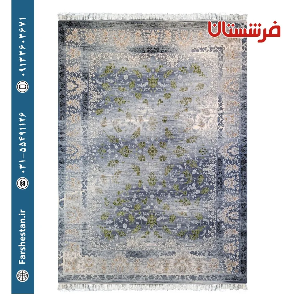 فرش طرح صبا دودی 700 شانه تمام آکریلیک
