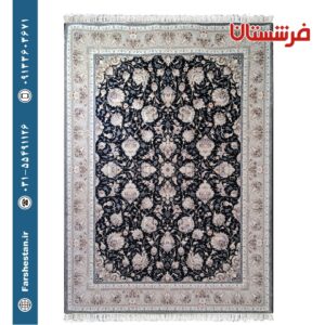 فرش طرح آناشید مشکی - 700 شانه تمام آکریلیک