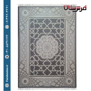 فرش طرح الیسا سربی - 1500 شانه تمام آکریلیک