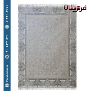 فرش طرح کاترینا سیلور - 1500 شانه تمام آکریلیک