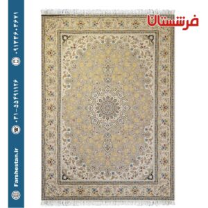 فرش طرح ماهان نقره ای 1500 شانه برجسته تمام آکریلیک