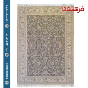 فرش طرح نگار زغالی 1500 شانه برجسته تمام آکریلیک