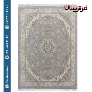 فرش طرح نگین نقره ای - 1200 شانه تمام آکریلیک