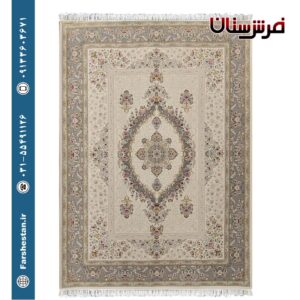 فرش طرح نیکا کرم - 1200 شانه تمام آکریلیک