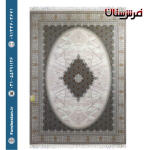 فرش طرح پرنیان بژ - 1500 شانه تمام آکریلیک