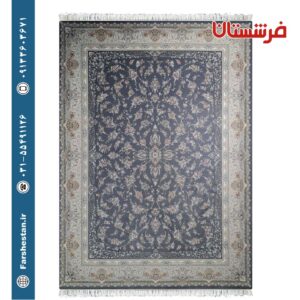 فرش طرح ساران تیتانیوم 1000شانه برجسته تمام آکریلیک