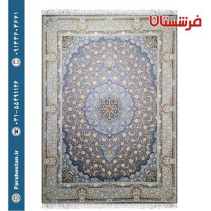 فرش طرح سروناز تیتانیومی 1000شانه برجسته تمام آکریلیک