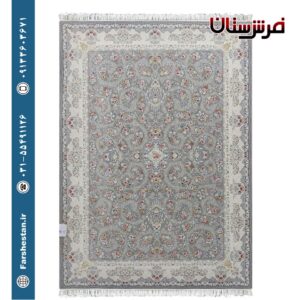 فرش طرح سیمین نقره ای - 1200 شانه تمام آکریلیک