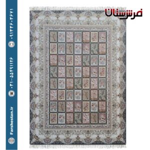فرش طرح سوگل سربی - 1500 شانه تمام آکریلیک