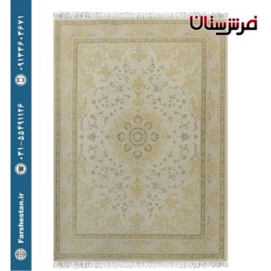 فرش طرح ترلان کرم - 1200 شانه تمام آکریلیک