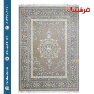 فرش طرح آیدین نسکافه ای 700 شانه تمام آکریلیک