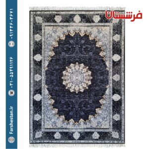 فرش طرح کد 531 سرمه ای 700 شانه تمام آکریلیک