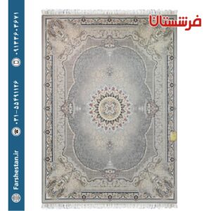فرش طرح دردانه نقره ای 700 شانه تمام آکریلیک