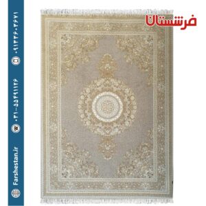 فرش طرح گلفام نقره ای پالت سیلور 1200شانه برجسته تمام آکریلیک