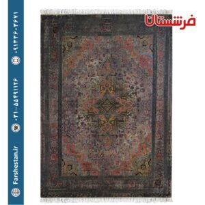 فرش طرح هریس وینتیج ترمه ای 1200 شانه تمام آکریلیک