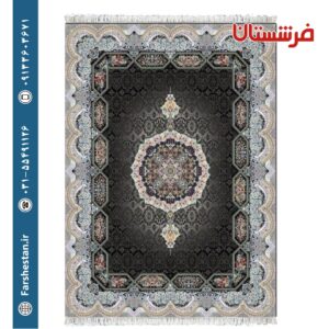 فرش طرح هالیدی سرمه ای 1200 شانه تمام آکریلیک