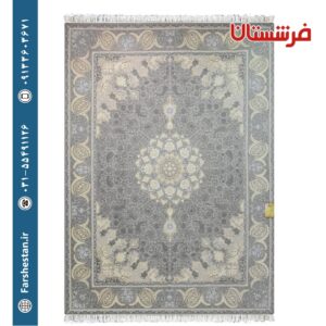 فرش طرح جانان نقره ای 700 شانه تمام آکریلیک
