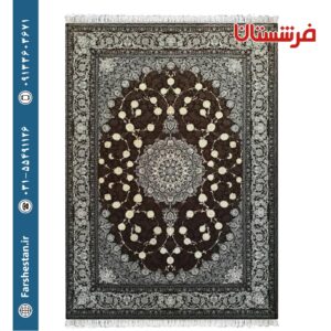 فرش طرح مارال قهوه ای 1200شانه برجسته تمام آکریلیک