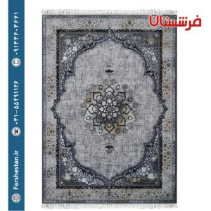 فرش طرح میخک دودی 700 شانه تمام آکریلیک