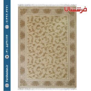 فرش طرح میلان کرم 1200شانه برجسته تمام آکریلیک