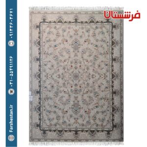 فرش طرح رزا نقره ای 700 شانه تمام آکریلیک