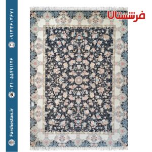 فرش طرح هریس زغالی 700 شانه برجسته تمام آکریلیک