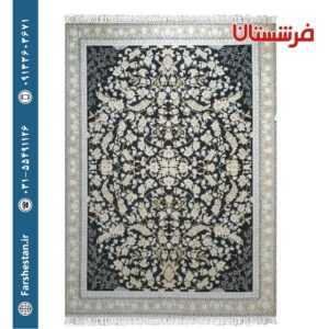 فرش طرح سولینا زغالی 700 شانه برجسته تمام آکریلیک
