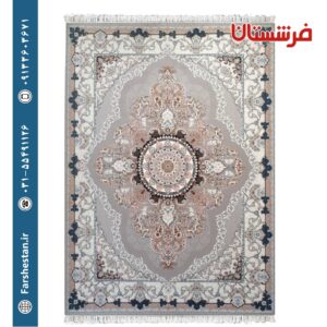 فرش طرح تاج طلا متالیک 700 شانه برجسته تمام آکریلیک