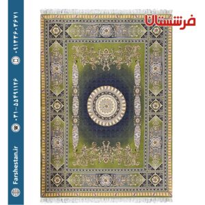 فرش طرح آرامیس سبز 1500 شانه تمام آکریلیک