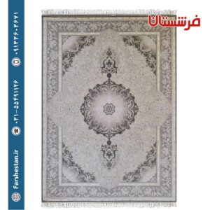 فرش طرح آیدا 9050 بژ وینتیج 1200شانه تمام آکریلیک