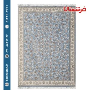 فرش طرح آیناز آبی 1500 شانه تمام آکریلیک