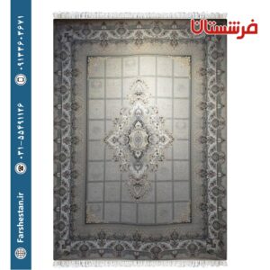 فرش طرح برلین سیلور 1200شانه برجسته تمام آکریلیک