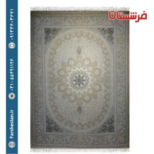 فرش طرح الین نقره ای 1200شانه برجسته تمام آکریلیک