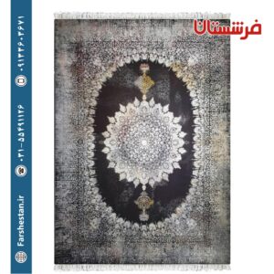 فرش طرح ایپک زغالی 1200شانه برجسته تمام آکریلیک