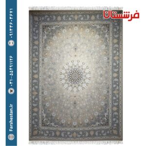 فرش طرح مهدیس نقره ای 1200شانه برجسته تمام آکریلیک