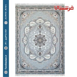 فرش طرح ملکه 31320 نقره ای 700 شانه تمام آکریلیک