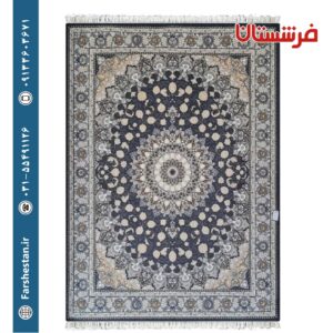 فرش طرح نائین متالیک 700 شانه برجسته تمام آکریلیک