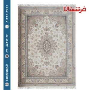 فرش طرح پائیزان سفید 1500 شانه تمام آکریلیک