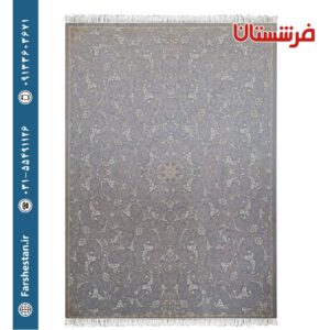 فرش طرح پرند سیلور 1200شانه برجسته تمام آکریلیک