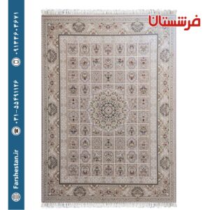 فرش طرح پویا یاسی 1500 شانه برجسته تمام آکریلیک