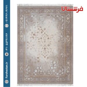 فرش طرح ریتون وینتیج نسکافه ای 1500 شانه تمام آکریلیک