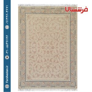 فرش طرح روژان نقره ای 1200شانه برجسته تمام آکریلیک