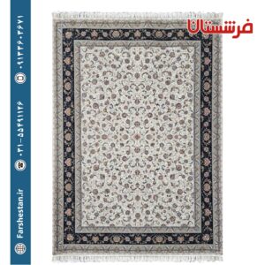 فرش طرح صبا سفید 1500 شانه تمام آکریلیک